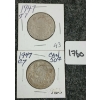 Image 1 : LOT OF 2 - 1947 CDN SILVER 50 CENT COINS
