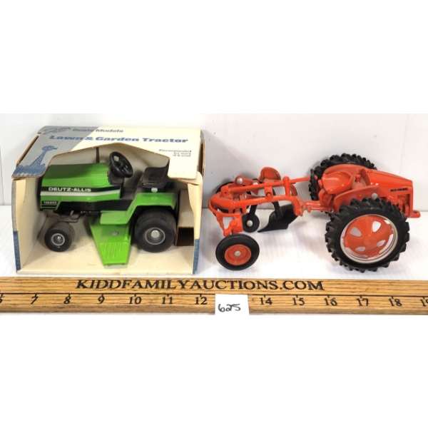 LOT OF 2 - DIECAST TRACTOR & LAWN MOWER - INCL ALLIS CHALMERS
