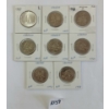 LOT OF 8 - 1967-1973 CDN 50 CENT COINS