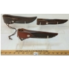 Image 4 : LOT OF 3 - POST KNIVES W/ LEATHER SHEATHS