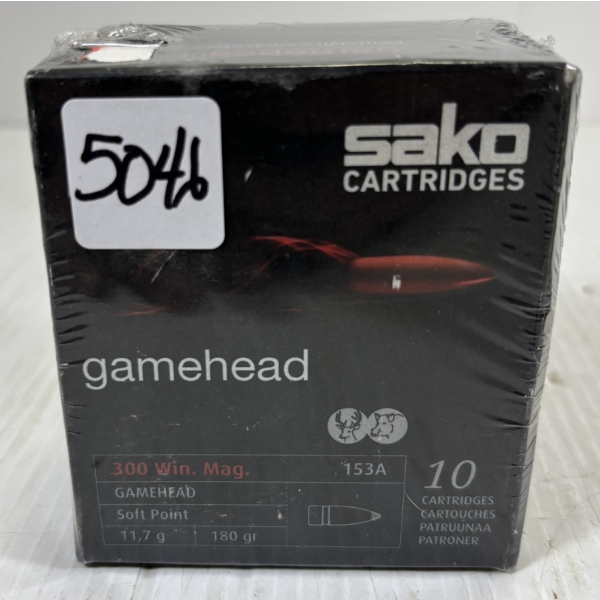 AMMO: 10 X SAKO .300 WIN MAG - 180 GR