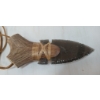 Image 3 : OBSIDIAN KNIFE W/ ANTLER HANDLE ON LEATHER STRING