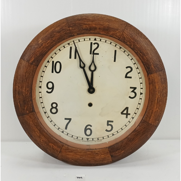 ARTHUR PEQUEGNAT "TORONTO" OAK WALL CLOCK