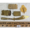 Image 2 : LOT OF 5 - CDN CAP BADGE, BRASS BUCKLES & TRENCH ART