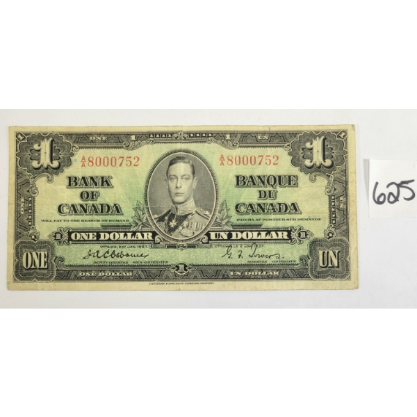 1937 CDN $1 BANKNOTE