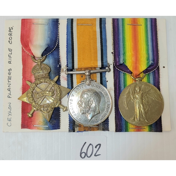LOT OF 3 - WWI MEDALS - CAPT. A.H.G. CAMPBELL