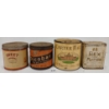 Image 1 : LOT OF 4 - MISC TOBACCO TINS - INCL CARTER HALL & PICOBAC, ETC.
