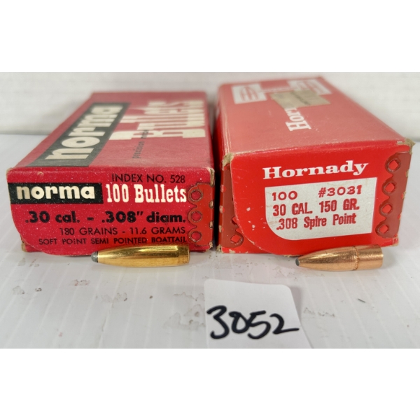 BULLETS: APPROX 110X .30 CAL - 180 GR & 150 GR SP