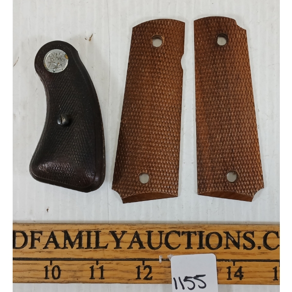 LOT OF 2 - PAIRS OF WOOD GRIPS 
