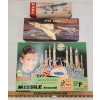 Image 1 : LOT OF 3 - MONOGRAM, AURORA & HAWK MODEL KITS - INCL MISSILE ARSENAL, AVRO ARROW & MISTER MULLIGAN