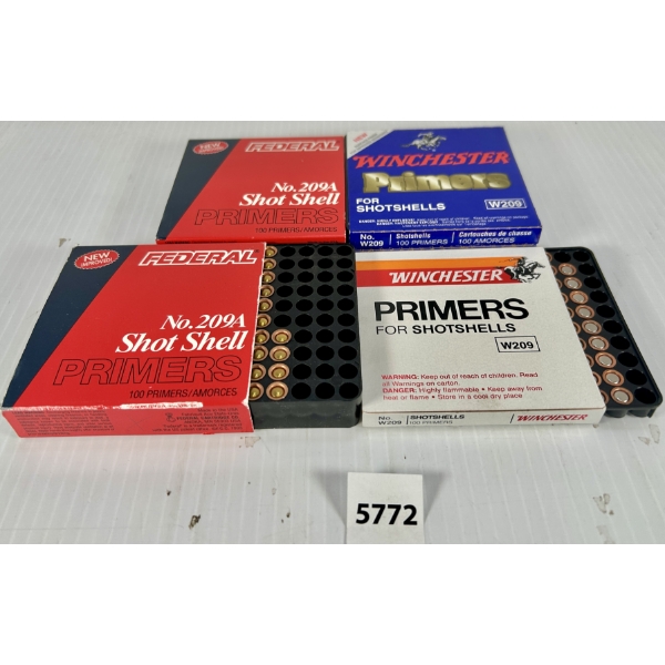 PRIMERS: 453X WIN & FED NO. 209 & NO. 209A SHOT SHELL
