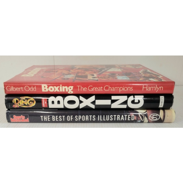LOT OF 3 - "BOXING: THE GREAT CHAMPIONS", "THE BEST OF SPORTS ILLUSTRATED" & "THE RING: BOXING"