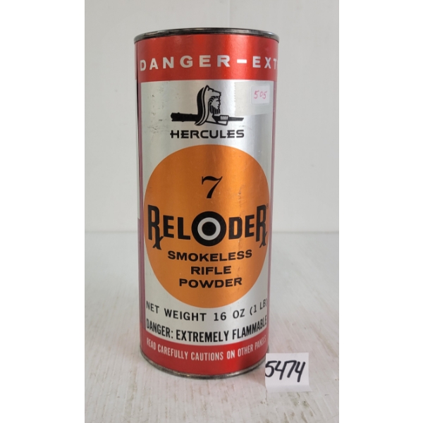 POWDER: HERCULES 7 RELOADER SMOKELESS RIFLE POWDER - 16OZ