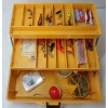 Image 8 : JOB LOT - OLDPAL TACKLE BOX W/ CONTENTS, FILLET KNIFE, FLASHLIGHTS & HATCHET