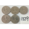 Image 2 : LOT OF 5 - U.S. 25 CENT COINS - 1965 TO 1967