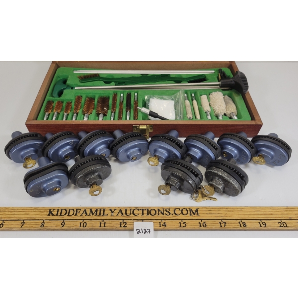 LOT OF 13 - RIFLE CLEANING KIT & GUN LOCKS