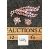 Image 1 : LOT OF 2 - SHERMAN PINK TONE CLIP-ON EARRINGS & BROOCH