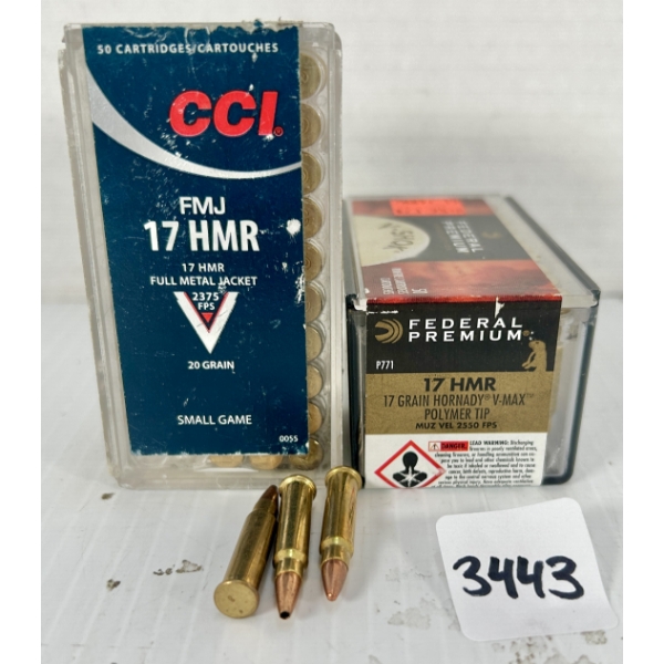 AMMO: 100X MIXED .17 HMR HP FMJ POLYTIP 