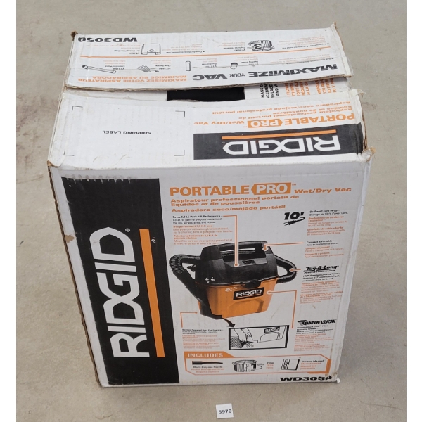 RIDGID PORTABLE PRO WET / DRY VAC - 3GAL