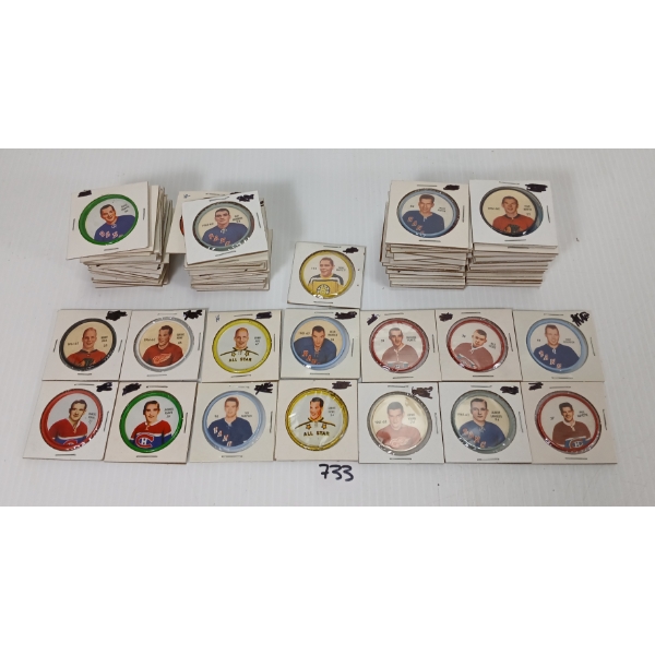 QTY OF TOKENS - SHIRRIFF JELLO HOCKEY PONGS - INCL BOBBY HULL, STAN MIKITA, ETC. 