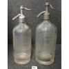 Image 1 : LOT OF 2 - THE UNION SODA MFG. & ISAAC MERKEL & SON - CLEAR ACID-ETCHED - SELTZER BOTTLES