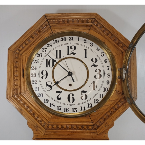 GILBERT CLOCK CO STRIKING WALL CLOCK