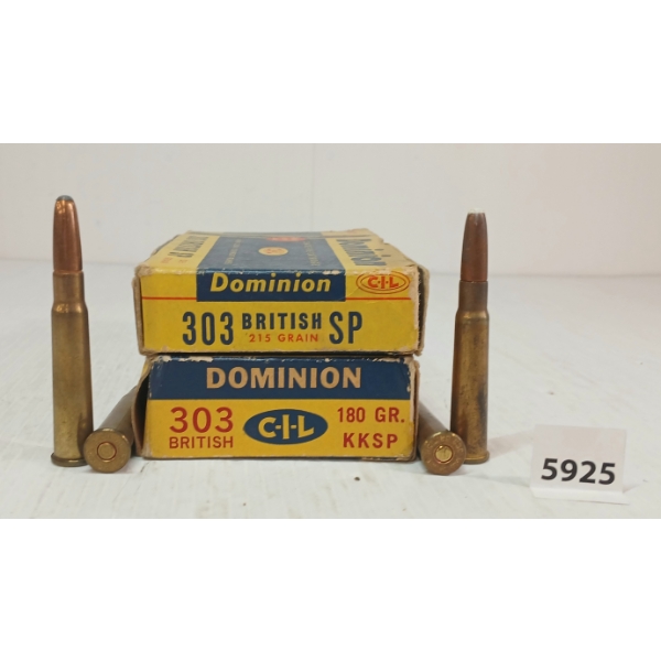 AMMO: 33X DOMINION .303 BRIT - 180 & 215GR - KKSP & SP