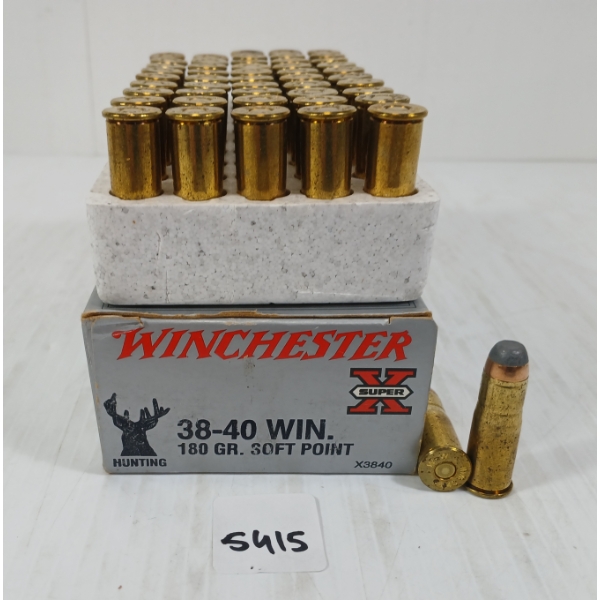 AMMO: 50X WINCHESTER SUPER X .38-40 WIN - 180GR - SP