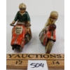 Image 2 : LOT OF 2 - SCHUCO TIN WIND UP MOTORCYCLE RIDERS
