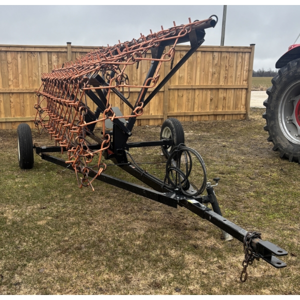 MAY-BRIDGE CHAIN HARROWS ON TRANSPORT CART - 15 FT
