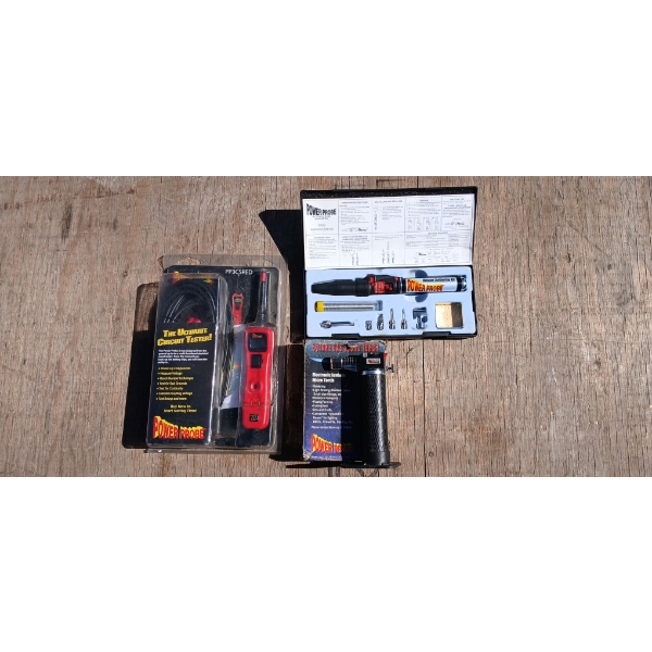 LOT OF 3 - POWERPROBE SOLDERING KIT, MICROTORCH, CIRCUIT TESTER