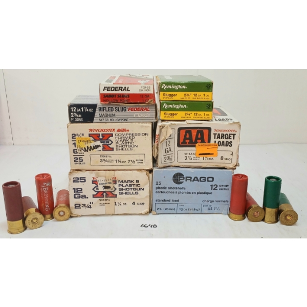 AMMO: APPROX 110X MIXED 12GA - 2-3/4IN - MIXED SHOT