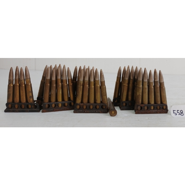 AMMO: 40X CDN MILITARY ISSUE .303 BRIT W/ STRIPPER CLIPS 