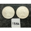 Image 2 : LOT OF 2 - 1963 CDN SILVER DOLLARS - VOYAGEUR 