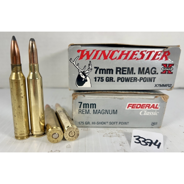 AMMO: 40X WIN & FED 7 MM REM MAG - 175 GR SP