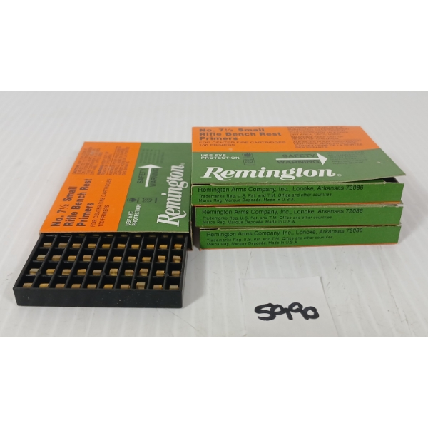 PRIMERS: APPROX 400X REMINGTON NO. 7 1/2 SHOT SMALL RIFLE BENCH REST PRIMERS