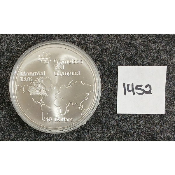 1976 CDN MONTREAL OLYMPIAD $10 SILVER COIN