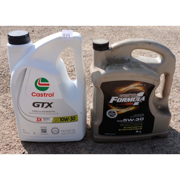 LOT OF 2 - MOTOR OIL - INCL SAE 10W-30 & SAE 5W-30