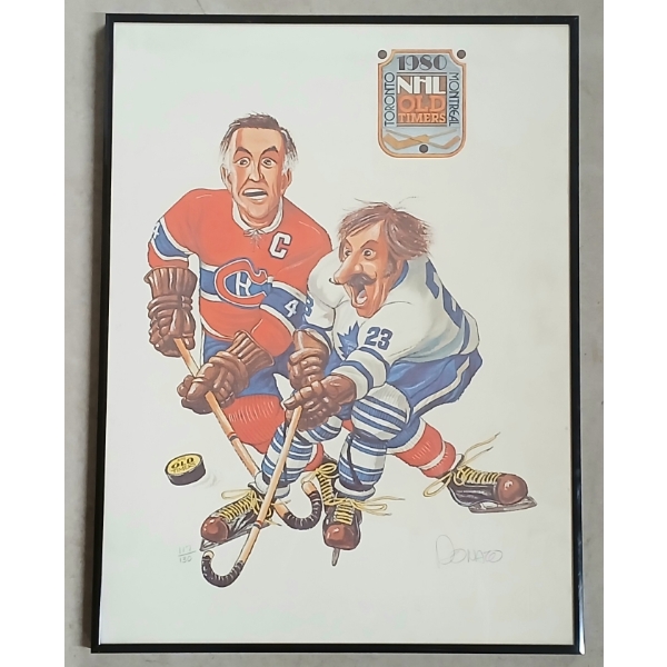 1980 NHL OLD TIMERS TORONTO VS MONTREAL - FRAMED PRINT