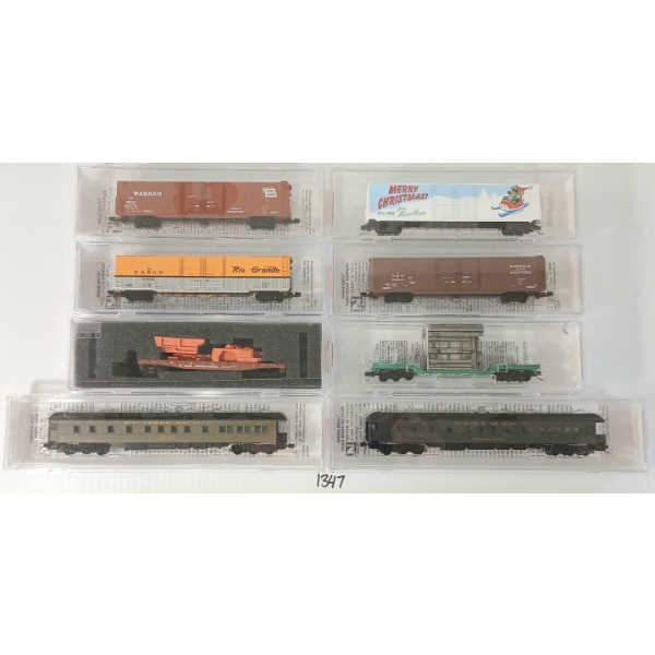 LOT OF 8 - MICRO TRAINS - WABASH, NORFOLK & WESTERN, DENVER & RIO GRANDE WESTERN, ETC