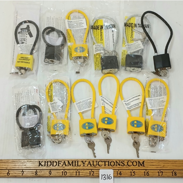 LOT OF 12 - TRIGGER LOCKS W/ KEYS