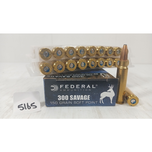 AMMO: 20X FEDERAL .300 SAV - 150GR - SP