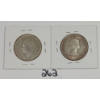 Image 2 : LOT OF 2 - 1952 & 1956 CDN 50 CENT PCS