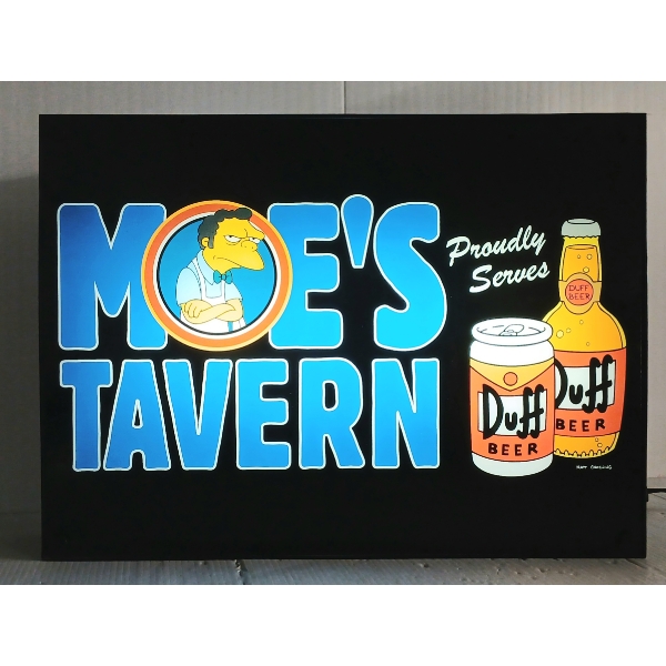 SIMPSONS MOE'S TAVERN DUFF BEER LIGHT UP SIGN