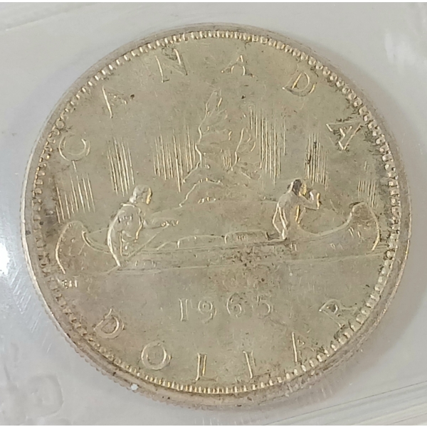 1965 CDN SILVER DOLLAR - CCCS GRADED