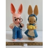 Image 1 : LOT OF 2 - PLASTIC BUNNY COIN BANKS