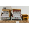 Image 2 : LOT OF 3 - MARX TOYS PRESSED STEEL HORSE TRANSPORT, DUMP TRUCK & SHINSEI CATERPILLAR 