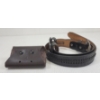 Image 3 : LOT OF 2 - LEATHER BELT W/ BUCKLE & BELT SLIDE AMMO HOLDER
