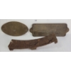 Image 2 : LOT OF 3 - CNR & CFA BRASS PLATES & AAR METAL PART