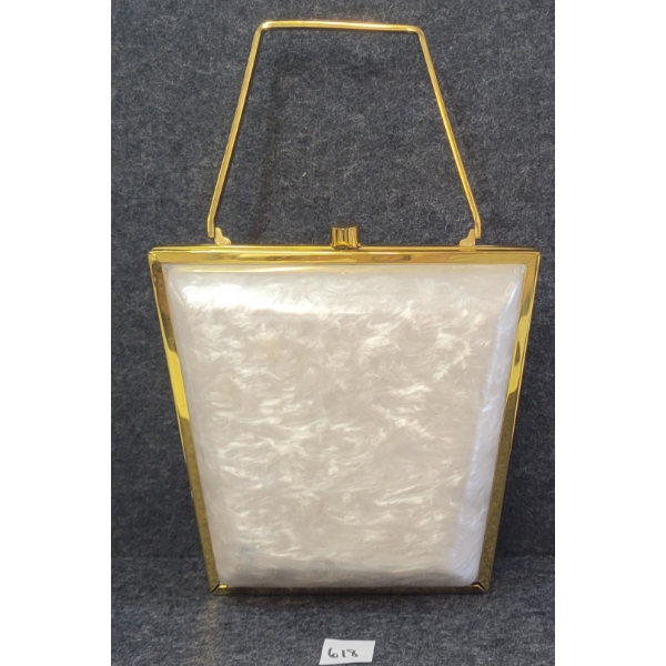 IVORY LUCITE WOMEN'S HAND BAG